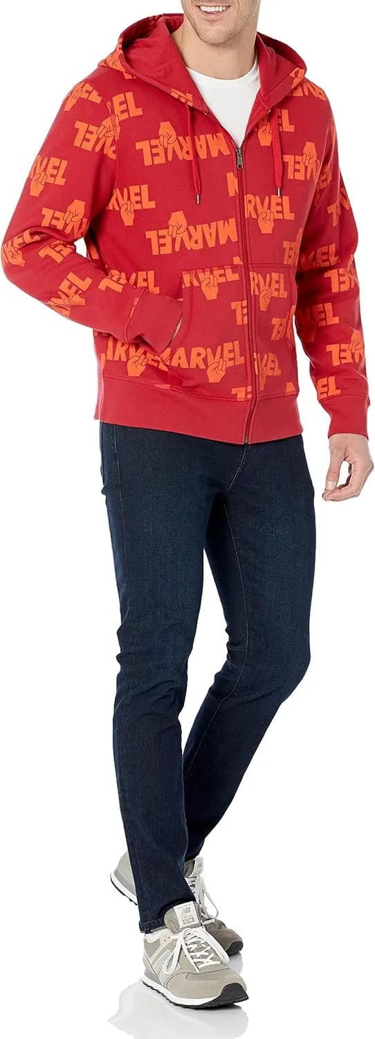 Amazon Essentials Disney | Marvel | Star Wars Men's Fleece Full-Zip Hoodie Sweatshirts (Available in Big & Tall)