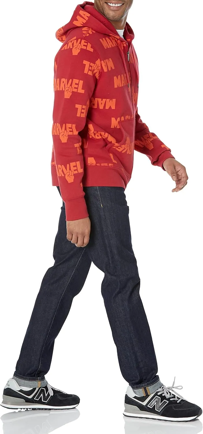 Amazon Essentials Disney | Marvel | Star Wars Men's Fleece Full-Zip Hoodie Sweatshirts (Available in Big & Tall)