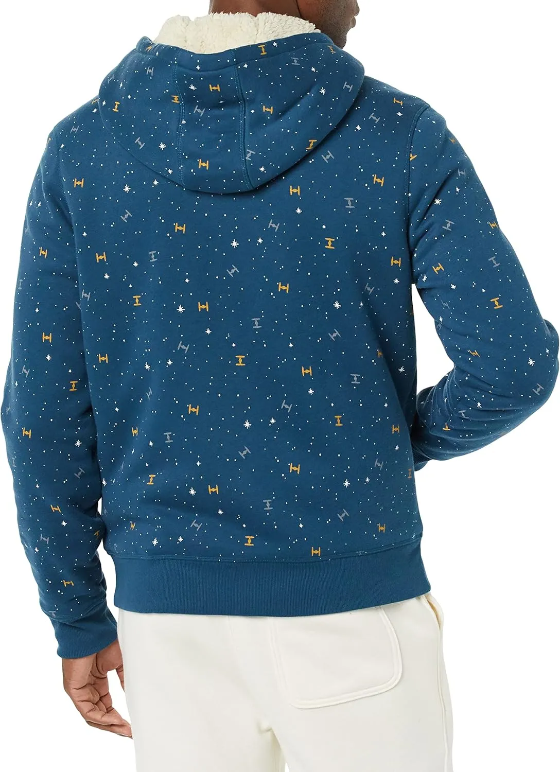 Amazon Essentials Disney | Marvel | Star Wars Men's Sherpa-Lined Full-Zip Hoodie Sweatshirts