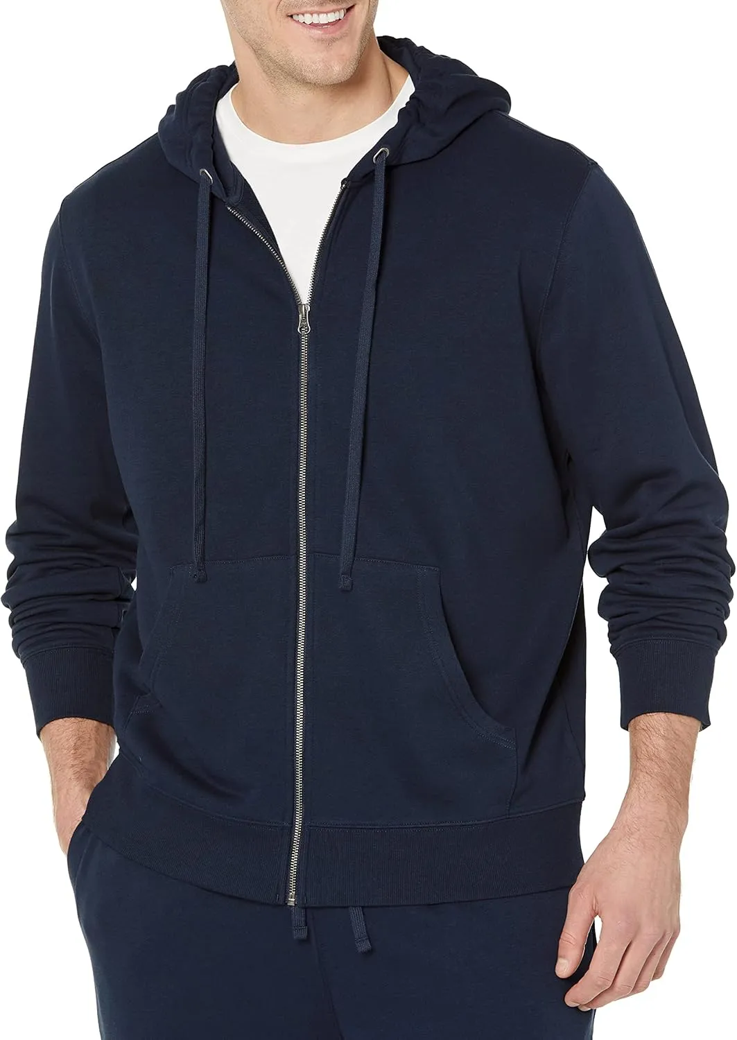 Amazon Essentials Men's Long-Sleeve French Terry Full-Zip Hoodie (Available in Big & Tall)