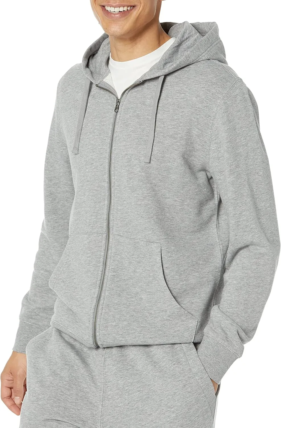 Amazon Essentials Men's Long-Sleeve French Terry Full-Zip Hoodie (Available in Big & Tall)