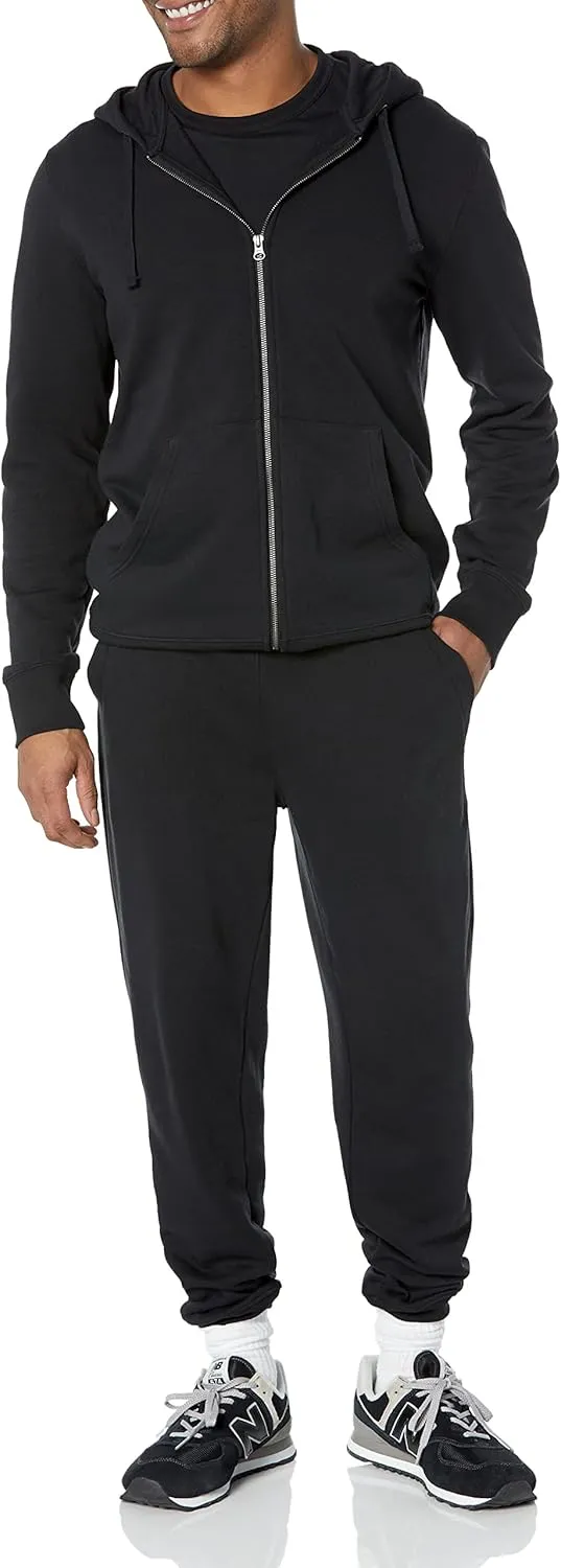 Amazon Essentials Men's Long-Sleeve French Terry Full-Zip Hoodie (Available in Big & Tall)