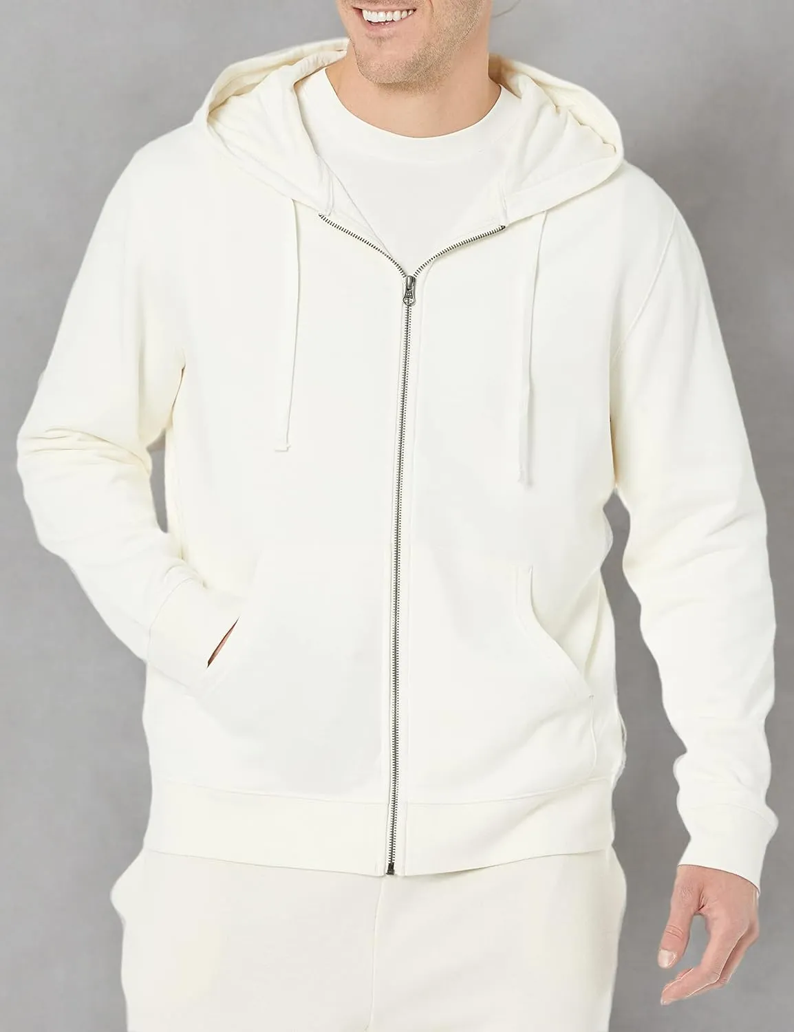 Amazon Essentials Men's Long-Sleeve French Terry Full-Zip Hoodie (Available in Big & Tall)