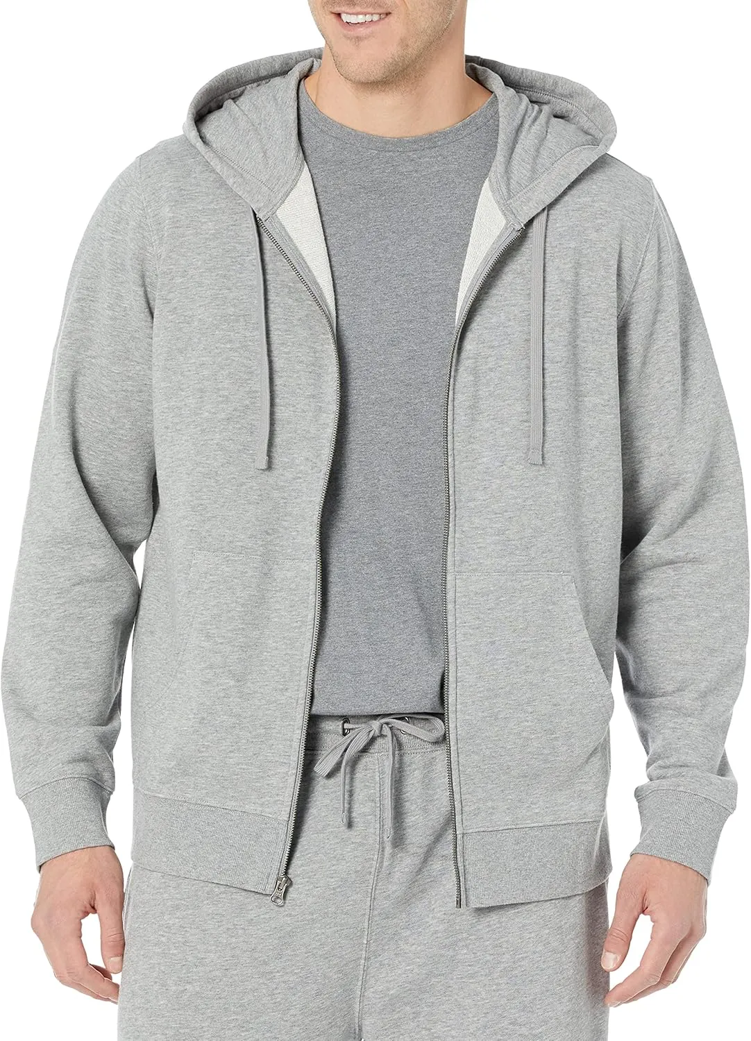 Amazon Essentials Men's Long-Sleeve French Terry Full-Zip Hoodie (Available in Big & Tall)