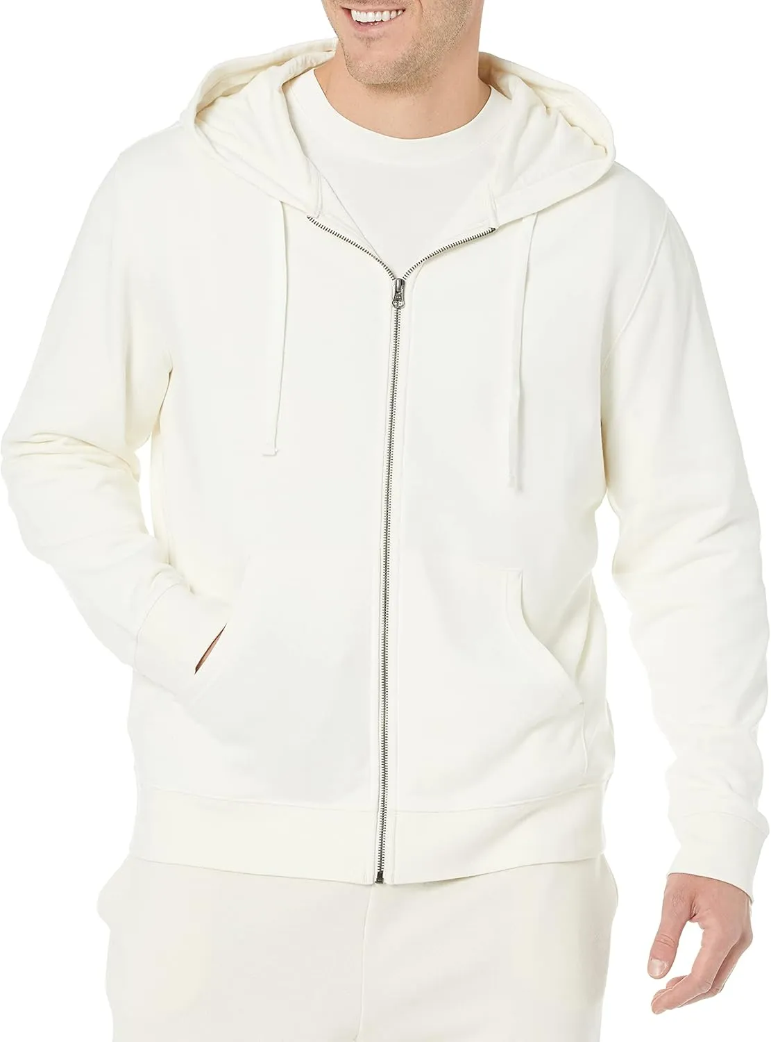 Amazon Essentials Men's Long-Sleeve French Terry Full-Zip Hoodie (Available in Big & Tall)