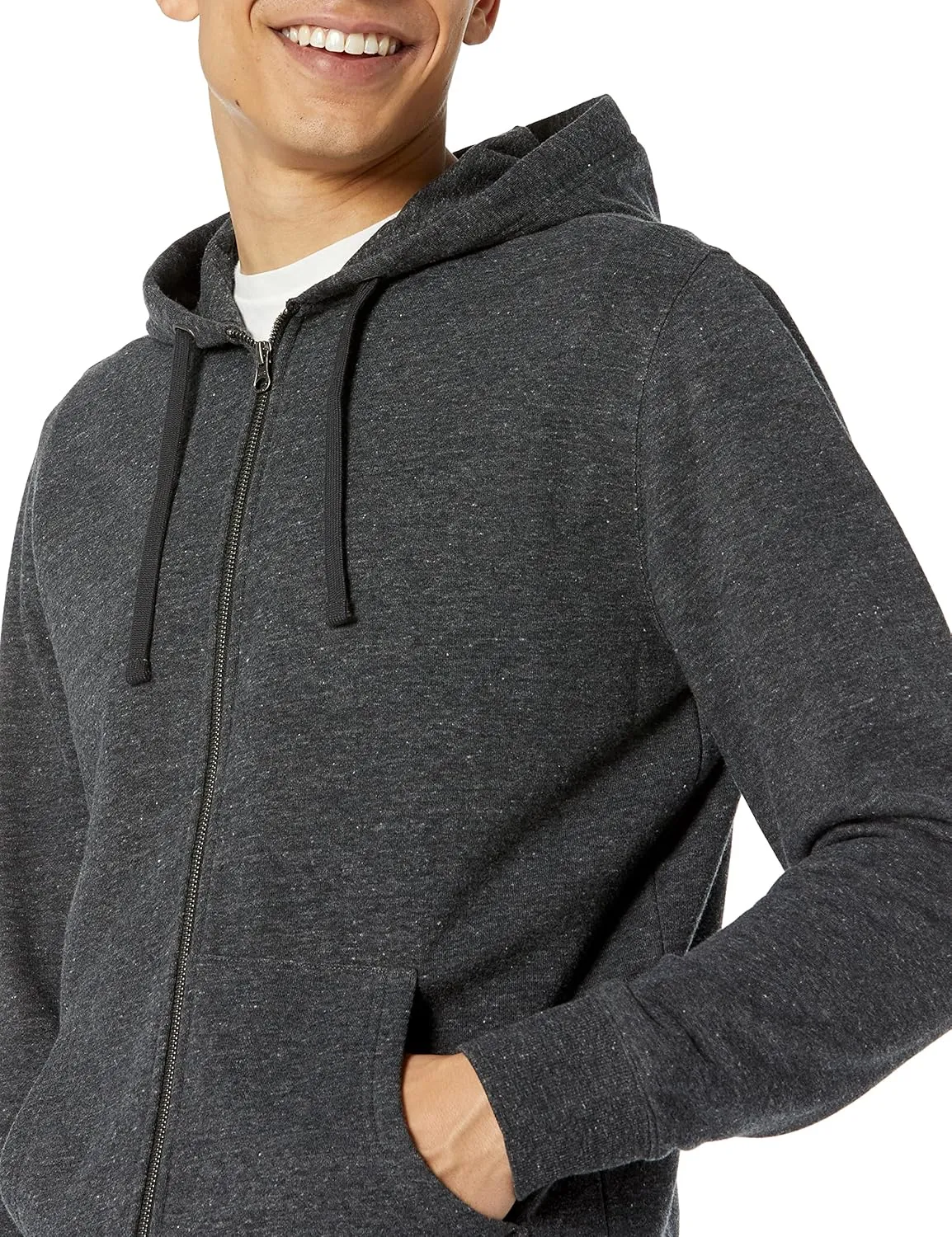 Amazon Essentials Men's Long-Sleeve French Terry Full-Zip Hoodie (Available in Big & Tall)
