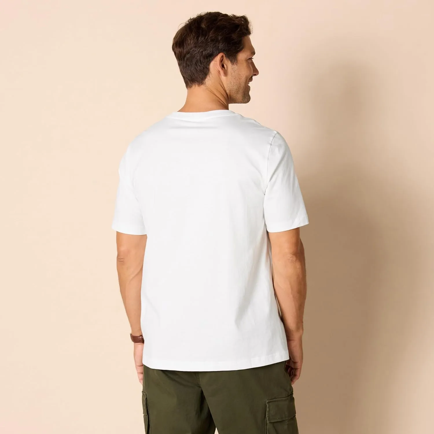 Amazon Essentials Men's Regular-Fit Short-Sleeve Cotton Henley T-Shirt, Pack of 2