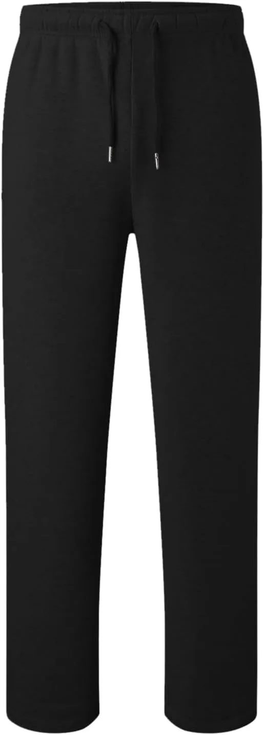 Baggy Sweatpants for Women Elastic High Waist Drawstring Straight Wide Leg Lounge Pants Open Bottom Athletic Joggers Trousers