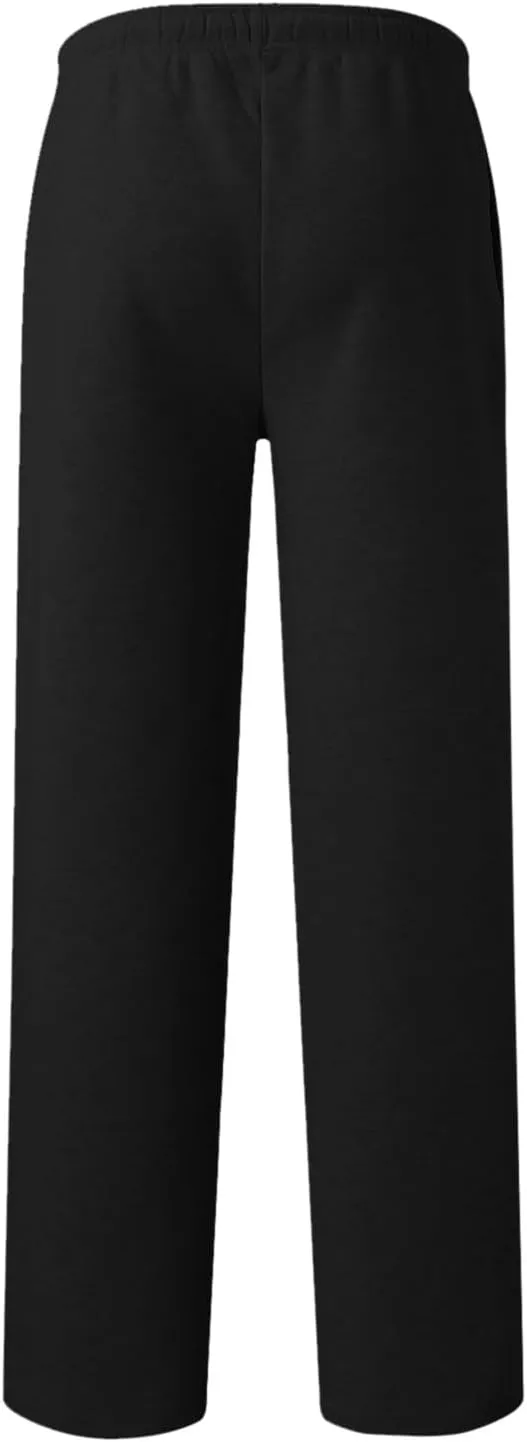 Baggy Sweatpants for Women Elastic High Waist Drawstring Straight Wide Leg Lounge Pants Open Bottom Athletic Joggers Trousers