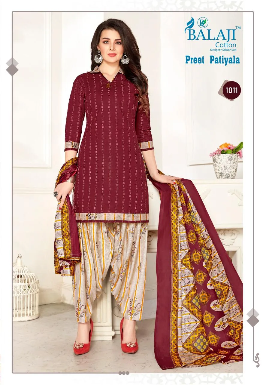Balaji Cotton Preet Patiyala Vol 1 Traditional Wear Cotton Dress Material