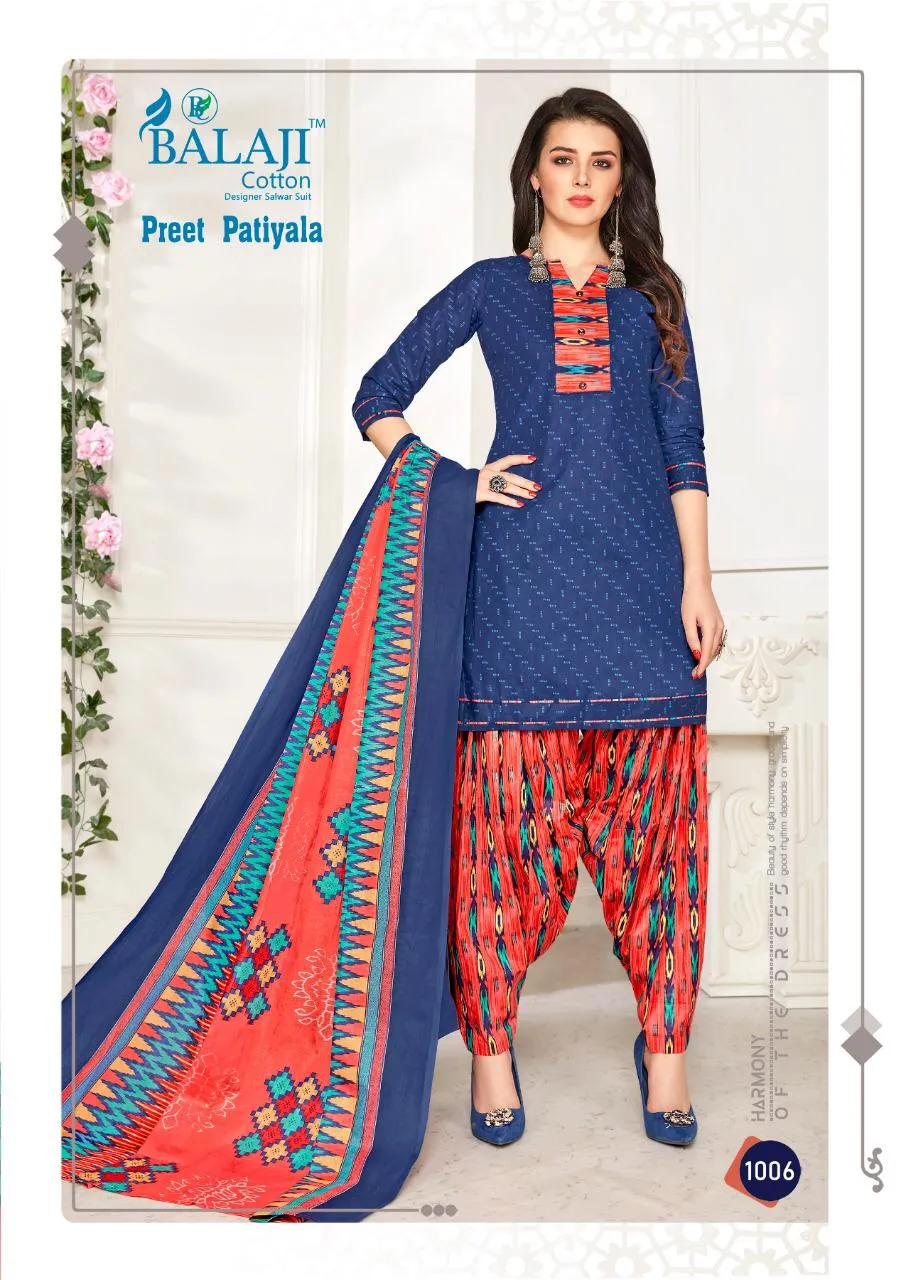 Balaji Cotton Preet Patiyala Vol 1 Traditional Wear Cotton Dress Material