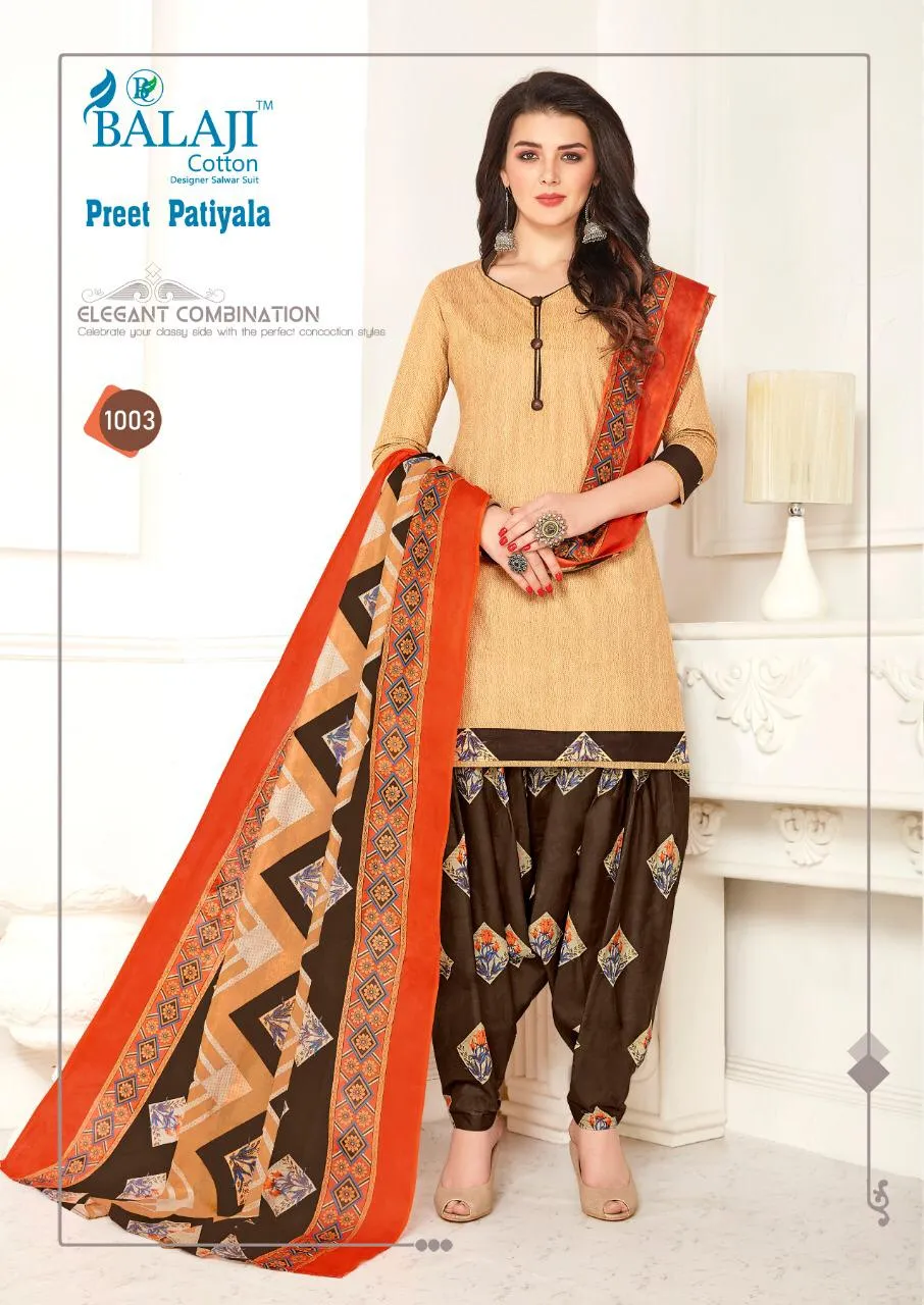 Balaji Cotton Preet Patiyala Vol 1 Traditional Wear Cotton Dress Material