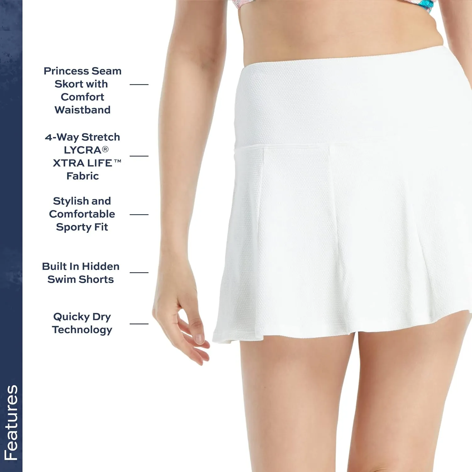 BEACH HOUSE Olivia High Waisted Resort Skort  Swim Tennis, Pickleball Skirt