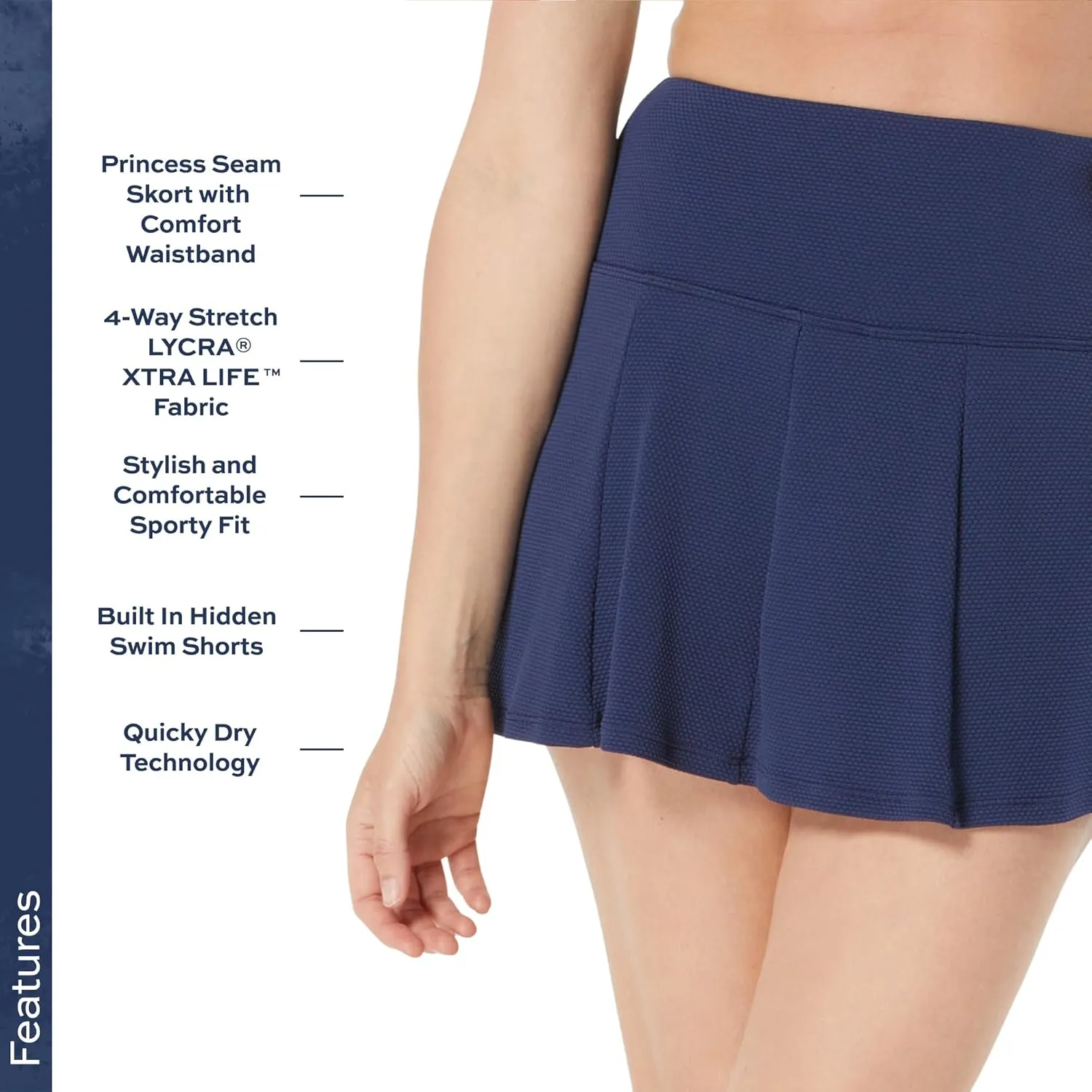 BEACH HOUSE Olivia High Waisted Resort Skort  Swim Tennis, Pickleball Skirt