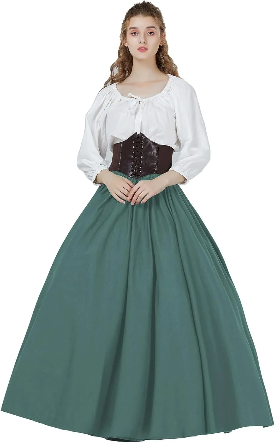 BEAUTELICATE Victorian Dress Renaissance Skirt Gypsy Long Maxi Medieval Skirt A-line Full Length