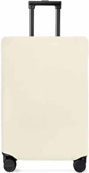 Beige Travel Luggage Cover, Cream Solid Color Anti-scratch Travel Suitcase Protector Covers, Washable Elastic Baggage Covers Fit 26-28 Inch Carry on Luggage