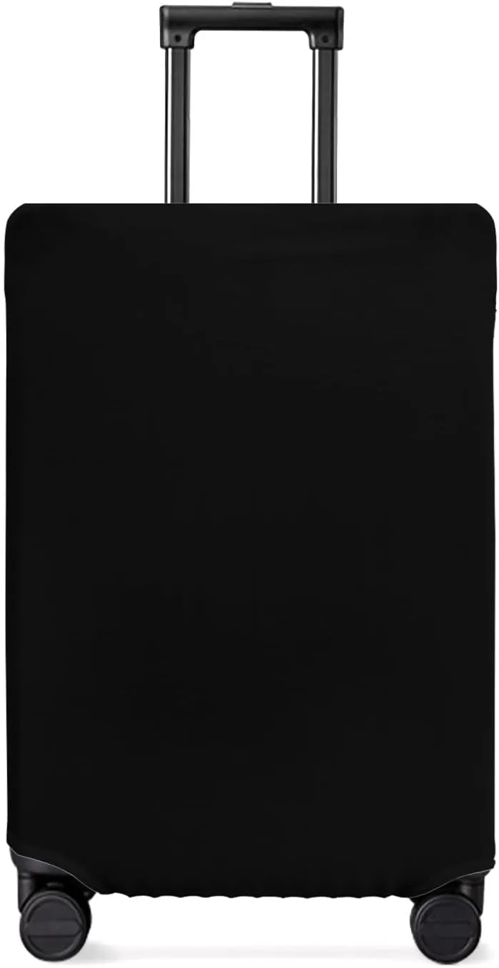 Black Travel Luggage Cover, Solid Anti-scratch Travel Suitcase Protector Covers, Washable Elastic Baggage Covers Fit 19-21 Inch Carry on Luggage