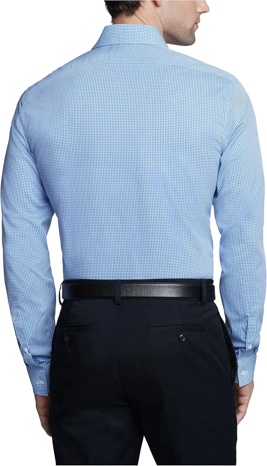 Calvin Klein Men's Dress Shirt Slim Fit Non Iron Gingham