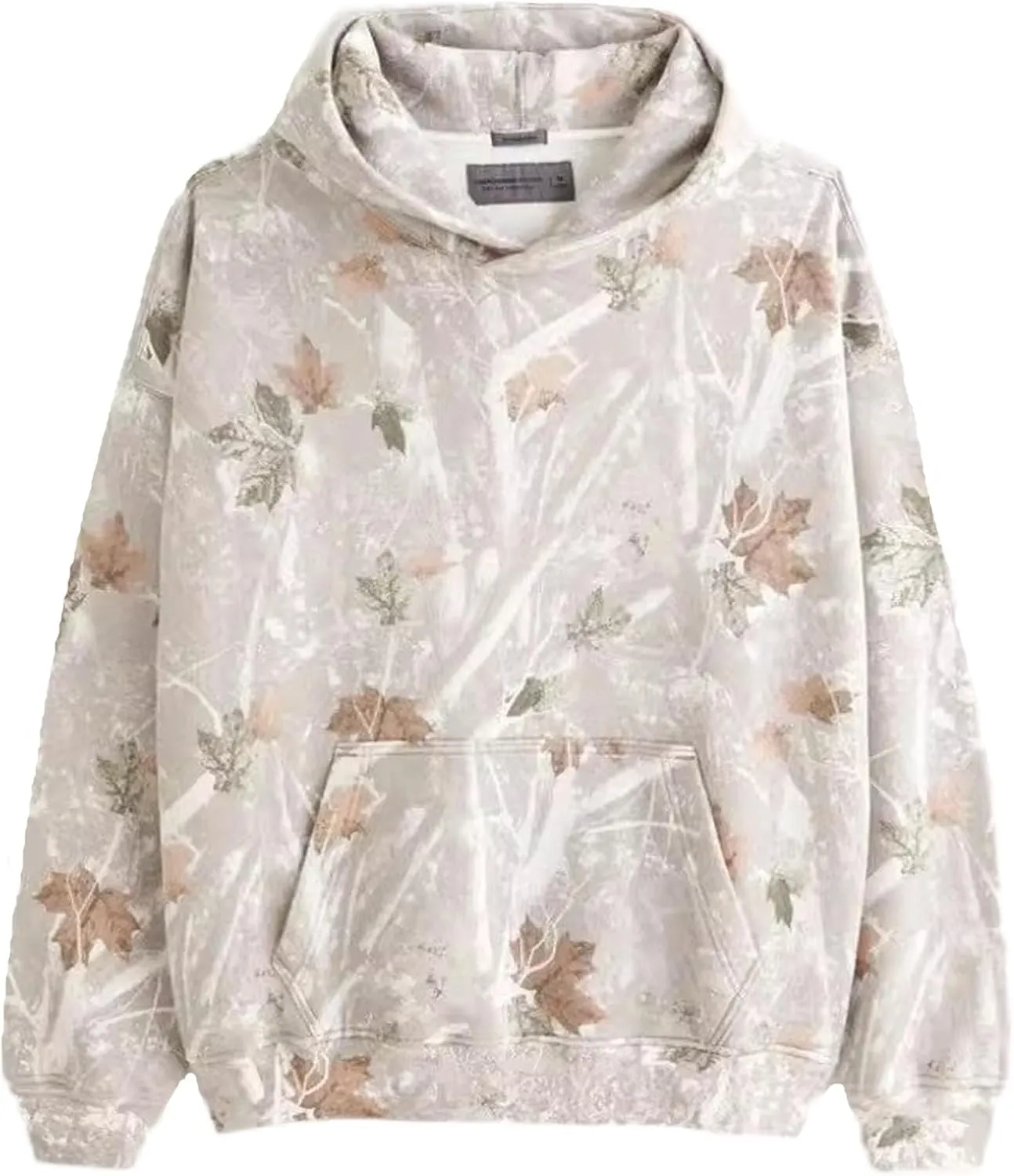 Camo Hoodie Womens Maple Leaf Printed Sweatshirt Oversized Trendy Causal Long Sleeve Fleece Camouflage Hoodie