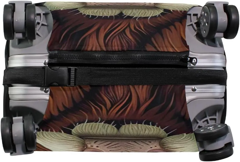 CHIFIGNO Boho Highland Cow Travel Luggage Cover Luggage Protector Covers Fits 18-32 Inch Luggage S Fits 18-20 Inch