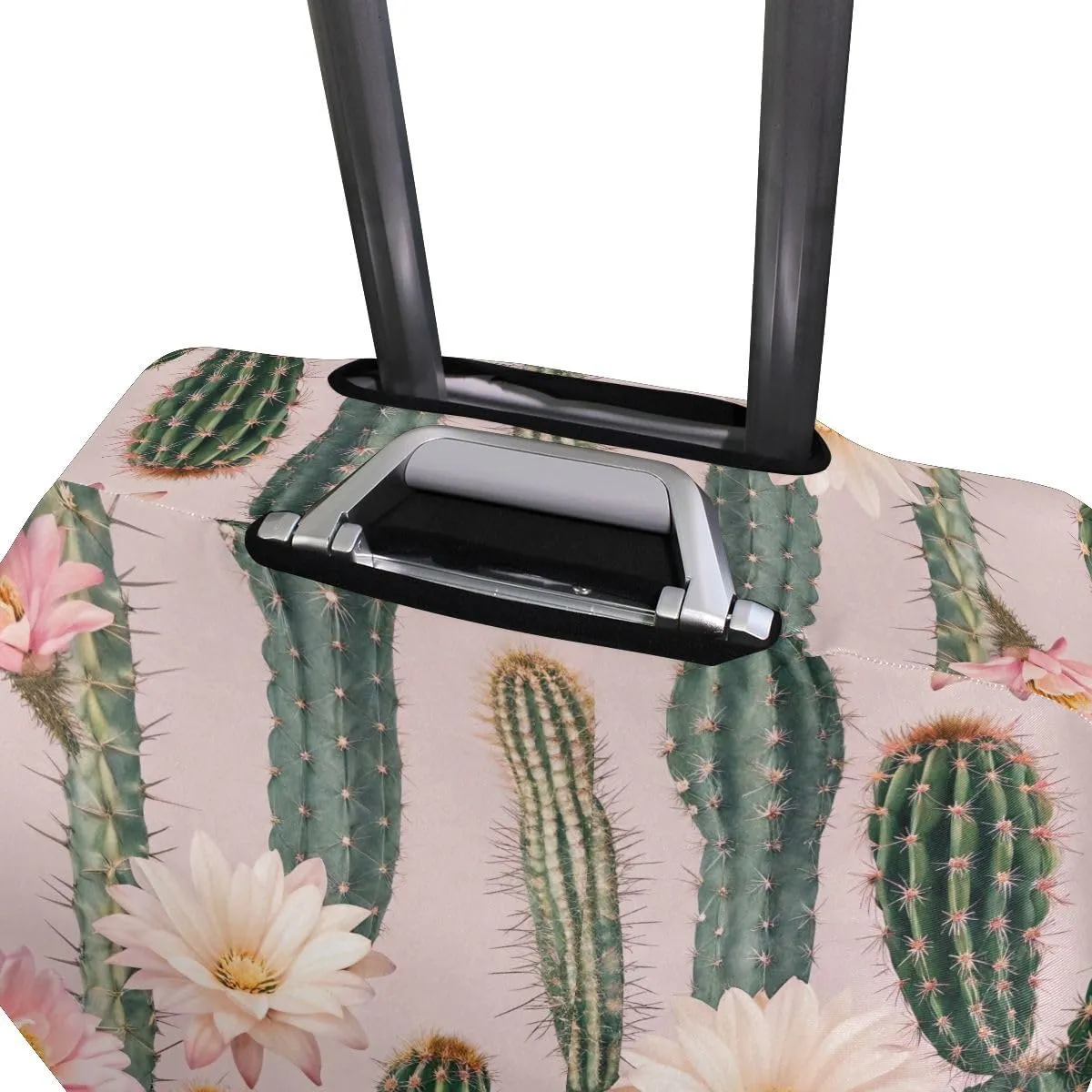 CHIFIGNO Cactus Flower Pink Anti-Scratch Suitcase Covers for Luggage for Kid and Adult 18-32 Inch Suitcase M Fits 22-24 Inch