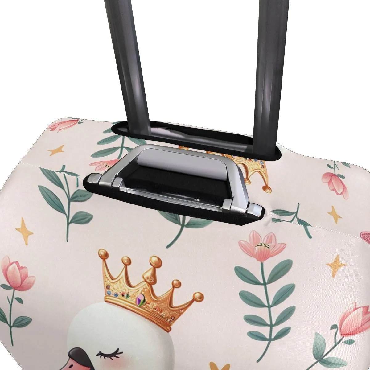 CHIFIGNO Floral Swan Pink Cover for Luggage Travel Fits 18-32 Inch Luggage Covers Protector Elastic Luggage Anti-scratch Baggage Cover XL Fits 29-32 Inch