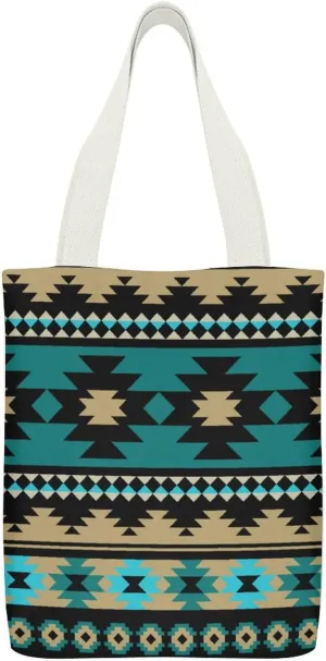 Colorful Graffiti Patterns Canvas Tote Bag with Pockets for Daily Versatility