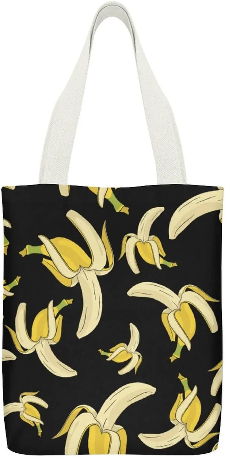Colorful Graffiti Patterns Canvas Tote Bag with Pockets for Daily Versatility