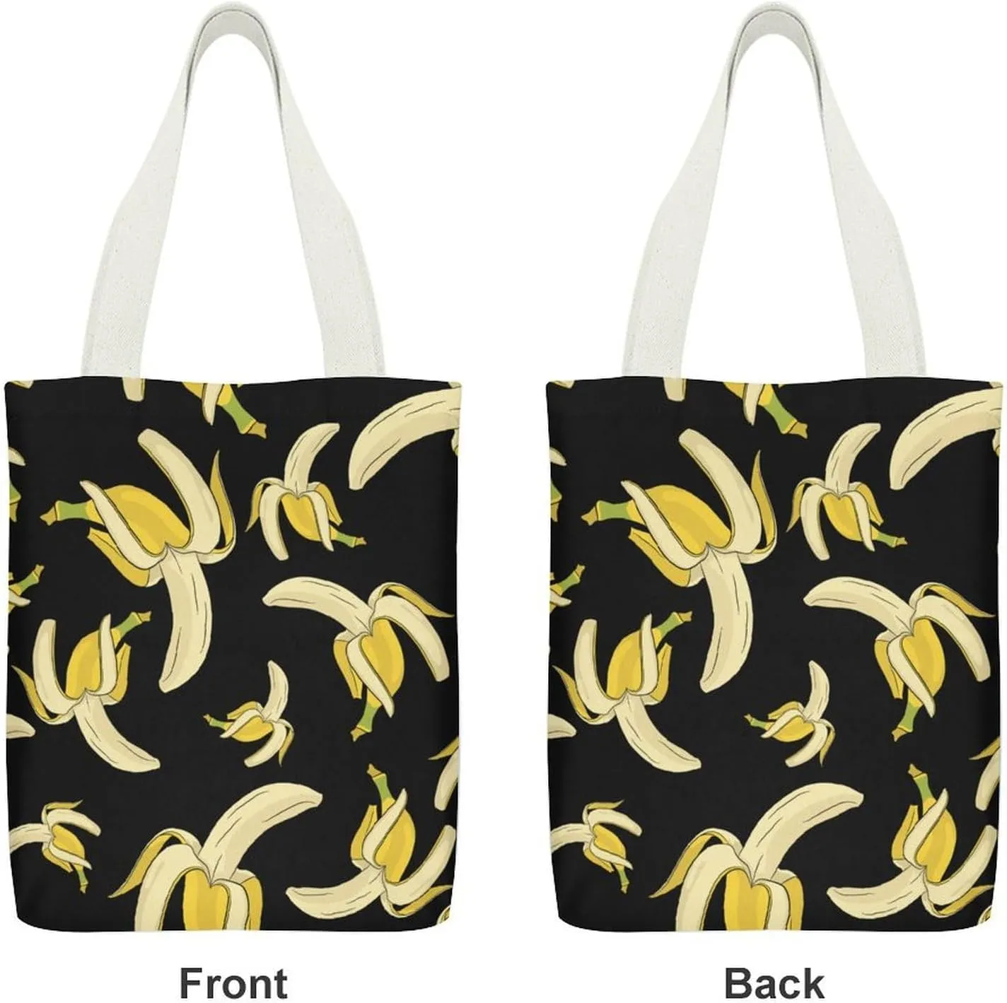 Colorful Graffiti Patterns Canvas Tote Bag with Pockets for Daily Versatility