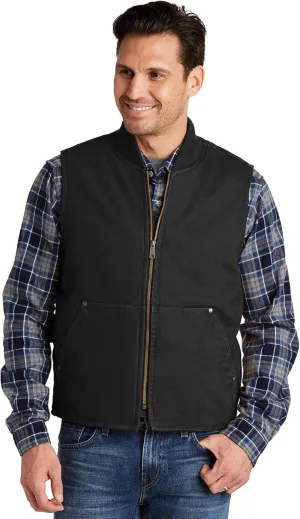 Cornerstone Washed Duck Cloth Vest CSV40, Black, X-Large