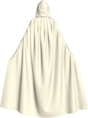 Cream Adult Hooded Cloak - Costume Cosplay, Wizard Themed Cloak - Perfect for Halloween, Easter & Carnival Parties