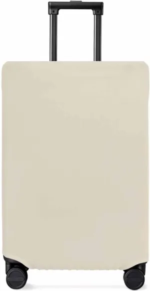 Cream Travel Luggage Cover, Solid Anti-scratch Travel Suitcase Protector Covers, Washable Elastic Baggage Covers Fit 19-21 Inch Carry on Luggage