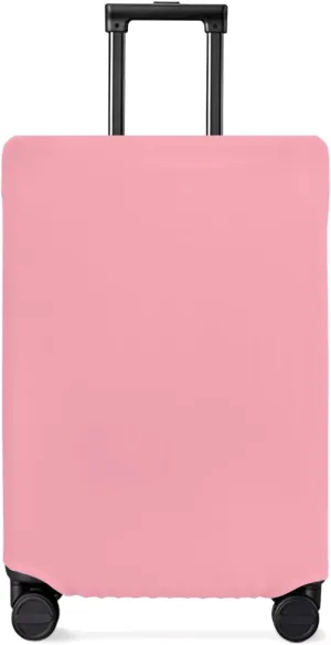 Cute Girily Pink Travel Luggage Cover, Solid Anti-scratch Travel Suitcase Protector Covers, Washable Elastic Baggage Covers Fit 26-28 Inch Carry on Luggage