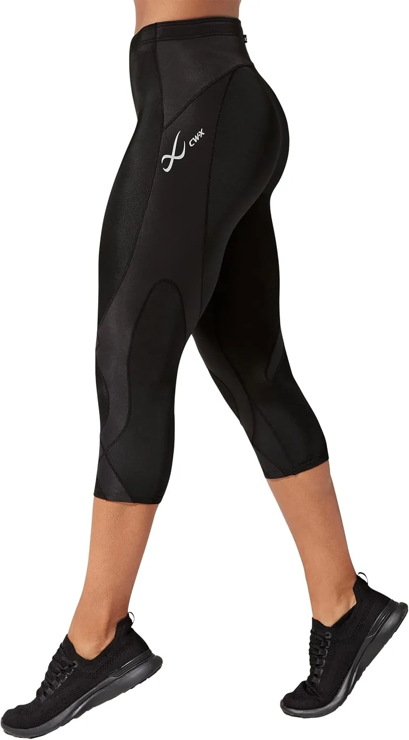 CW-X Women's Stabilyx Joint Support 3/4 Capri Compression Tight Pants