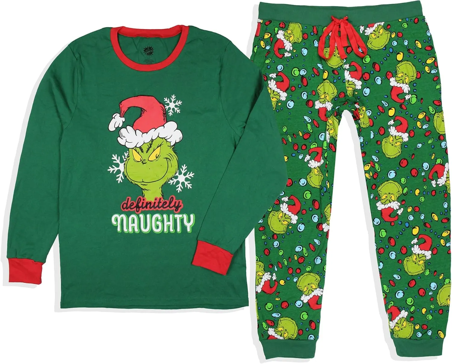 Dr. Seuss How GRINCH Stole Christmas Lights Matching Family Pajama Set