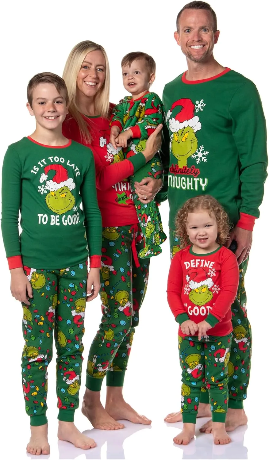 Dr. Seuss How GRINCH Stole Christmas Lights Matching Family Pajama Set
