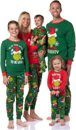 Dr. Seuss How GRINCH Stole Christmas Lights Matching Family Pajama Set