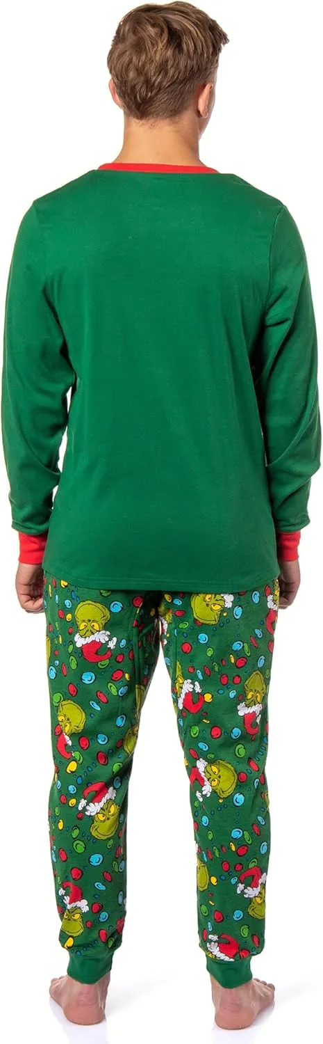 Dr. Seuss How GRINCH Stole Christmas Lights Matching Family Pajama Set