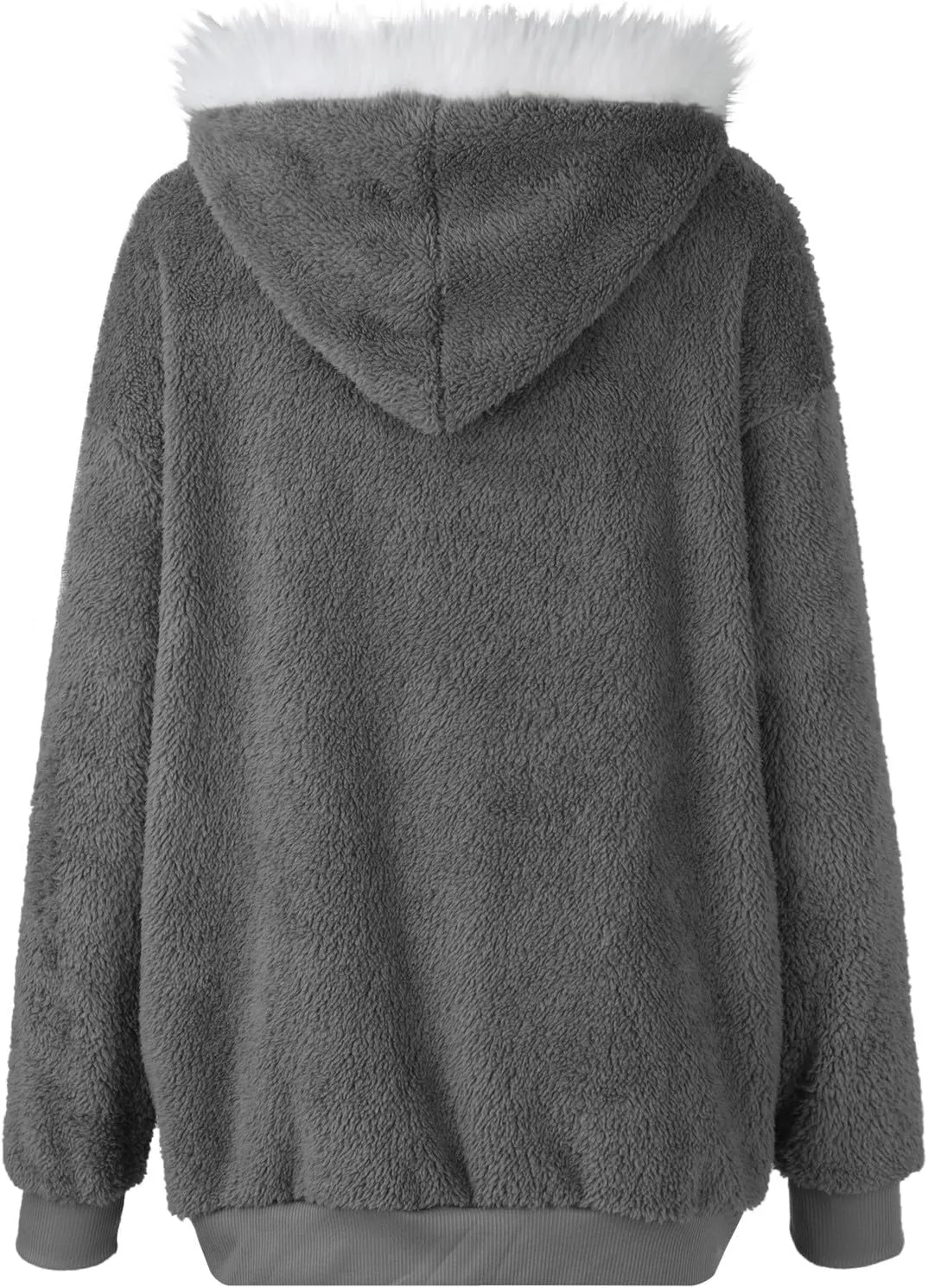Fall Outfits for Women Zipper Color Block Outerwear Long Sleeve Fleece Plush Stitching Coats Warm Hooded Jacket
