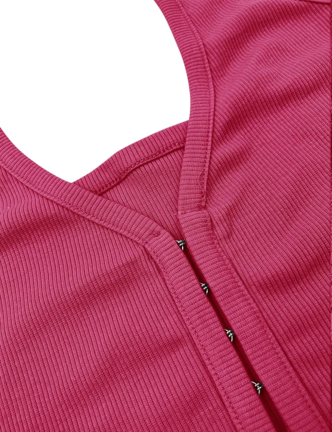 Fallorchid Womens Sleeveless Tank Tops Sexy Y2k Halter V Neck Ribbed Kint Crop Top