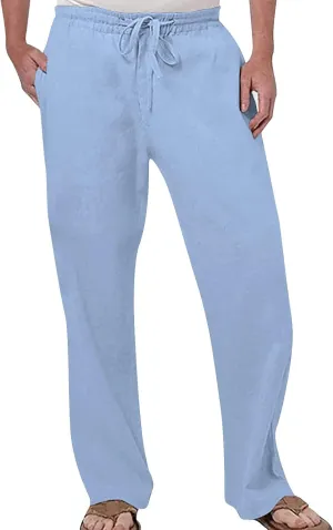 Fashion Joggers for Men Drawstring Wide Straight Leg Pants Regular Fit Long Pant Outdoor Hiking Trousers Chino Pants Mens Novelty Pants