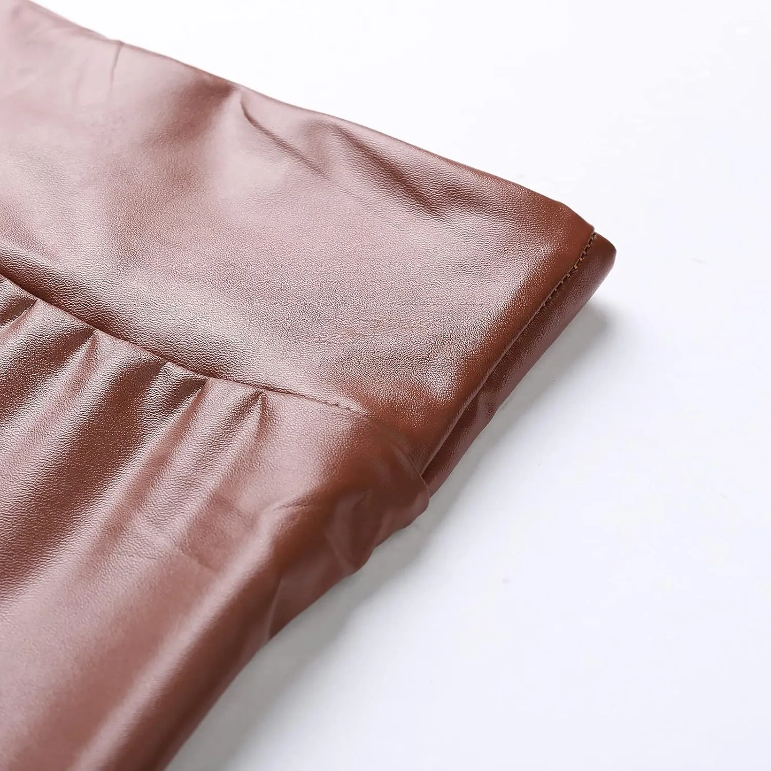 Faux Leather Fleece Lined Leggings for Women Plus Size, Faux Leather Pants Women Warm High Waist Trousers Workout Leggings