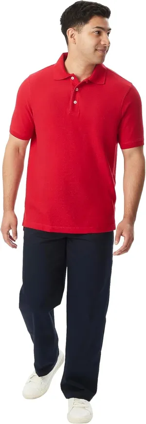 French Toast Men's Short Sleeve Pique Polo T-Shirt