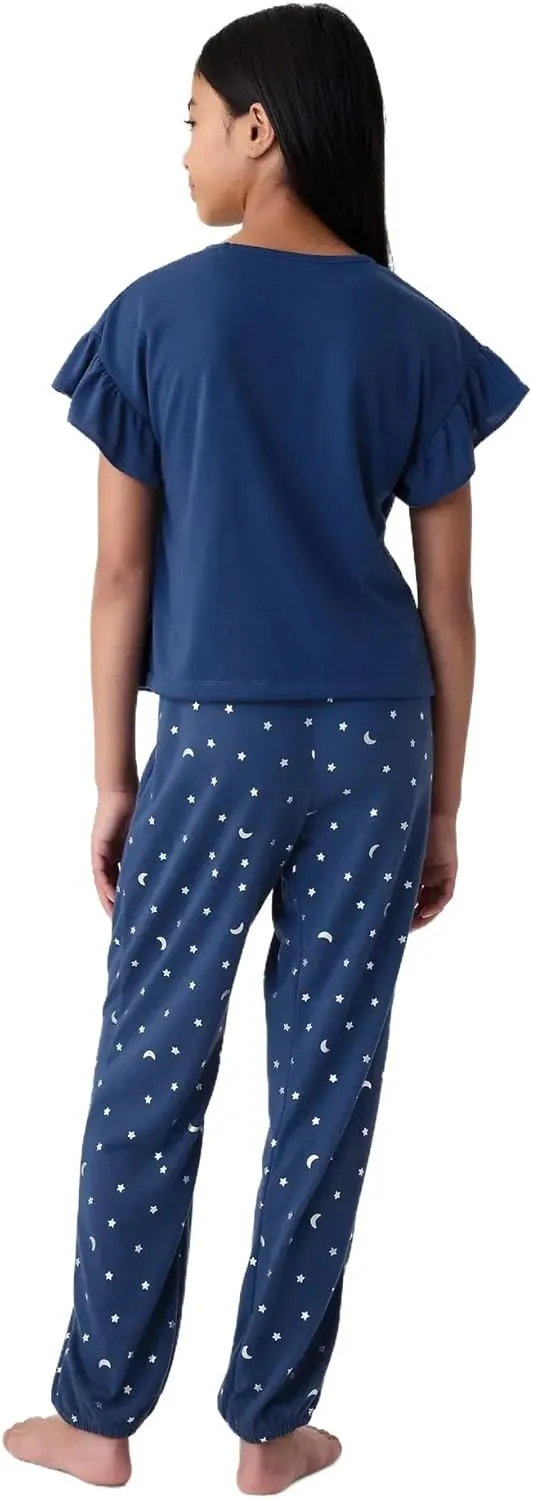 GAP Girls' Flutter Short Sleeve Jogger Sleep Set