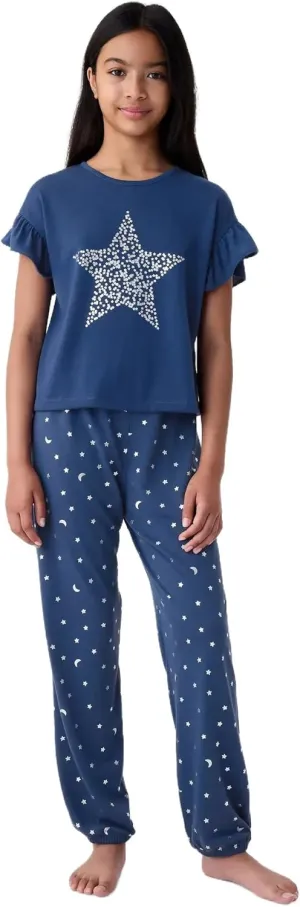 GAP Girls' Flutter Short Sleeve Jogger Sleep Set