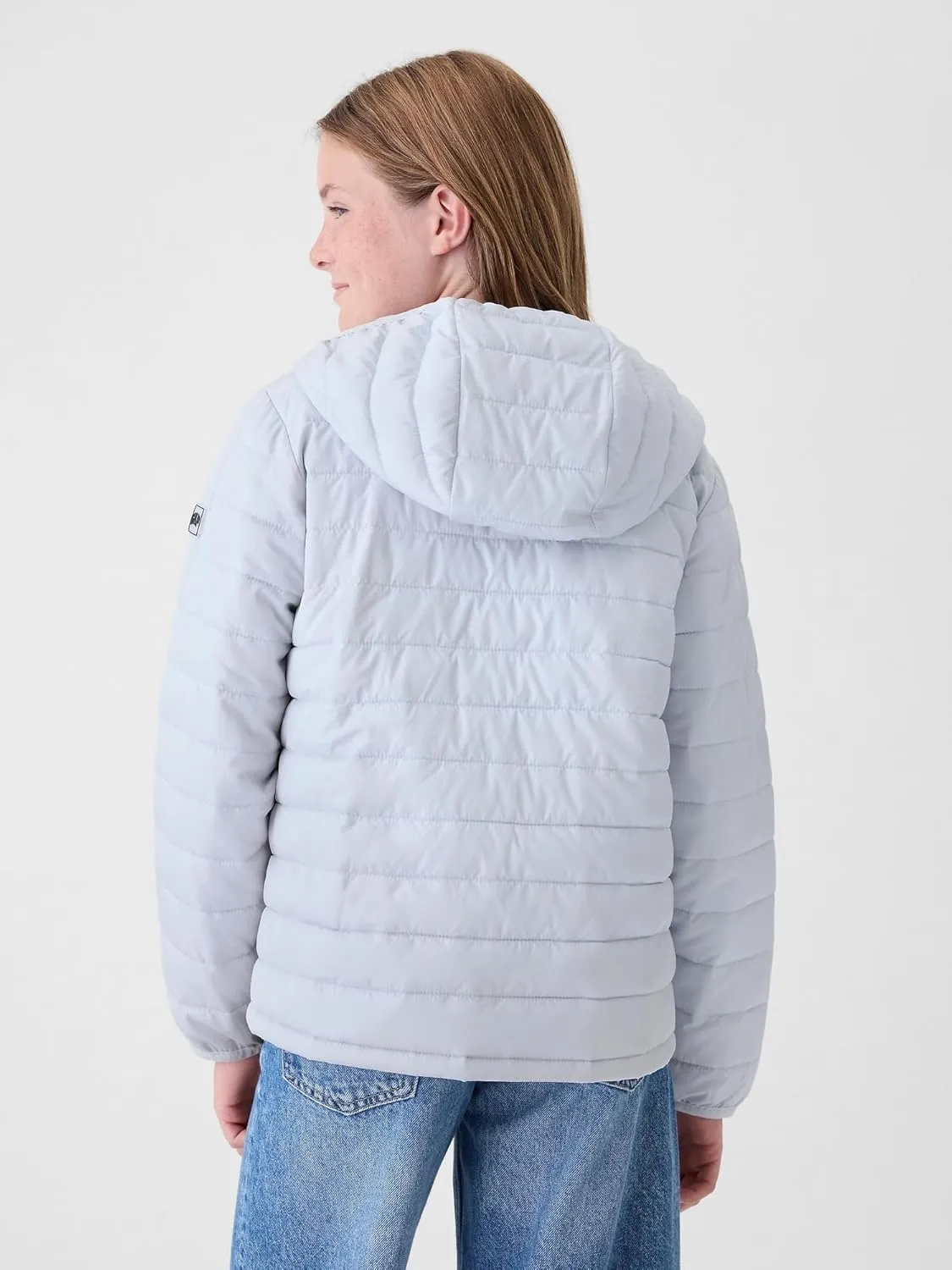 GAP Girls' Logo Lightweight Puffer Jacket
