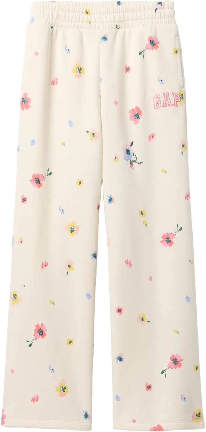 GAP Girls' Wide Leg Logo Pant