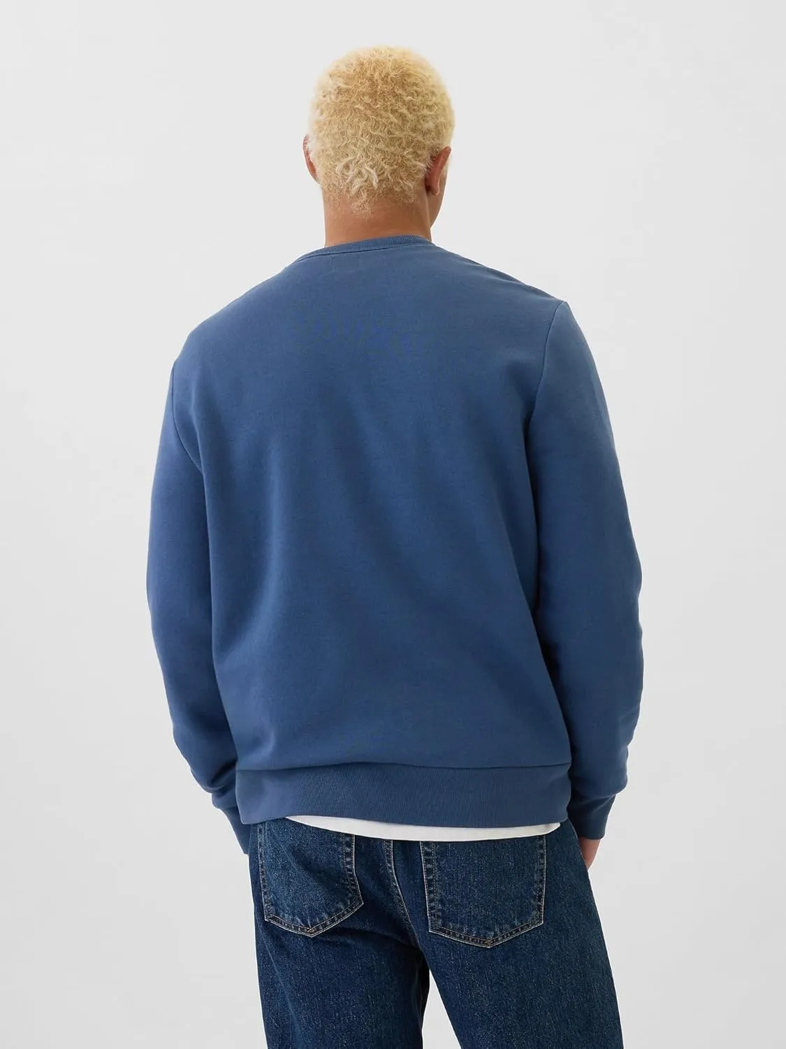 GAP Men's Logo Fleece Crew Sweatshirt