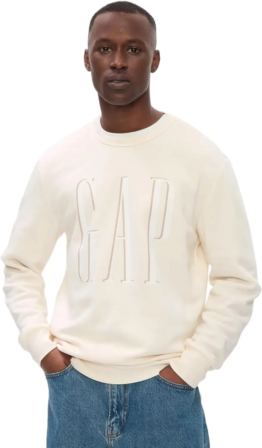 GAP Men's Logo Fleece Crew Sweatshirt