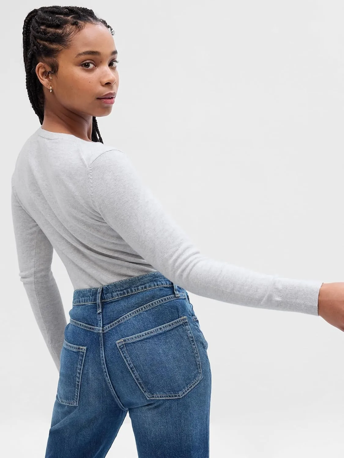 GAP Women's Crewneck Cardigan